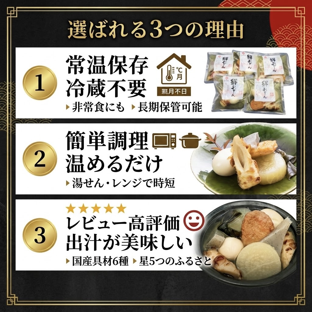 無添加 石巻のおでん 具材 6種 400g ×15袋 セット おでん鍋 鍋 おでんセット 絆おでん 石巻おでん ご当地グルメ 野菜揚 焼ちくわ 常温保存 長期保存 お惣菜 惣菜 レトルト パック 化学調味料無添加 6kg 簡単調理 お手軽 レンジ調理 湯せん 宮城県 石巻市  おかず おつまみ  非常食 保存食 和食惣菜 14日以内

