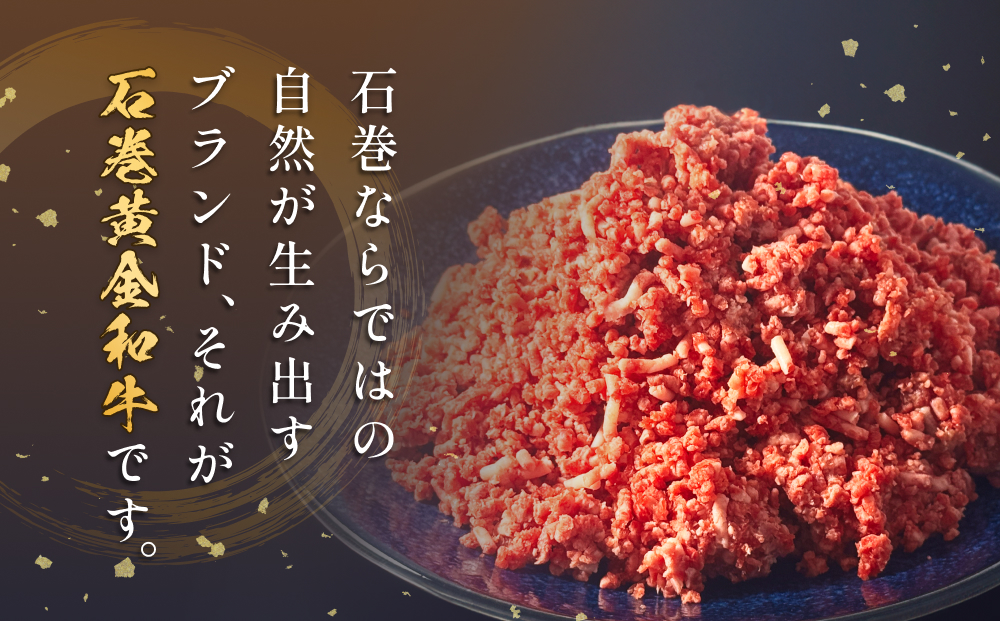 牛肉 石巻 黄金 和牛 挽き肉  500g×1P 赤身 国産 美味しい 使いやすい 小分け 肉　お肉 ひき肉 挽肉 おかず 冷凍