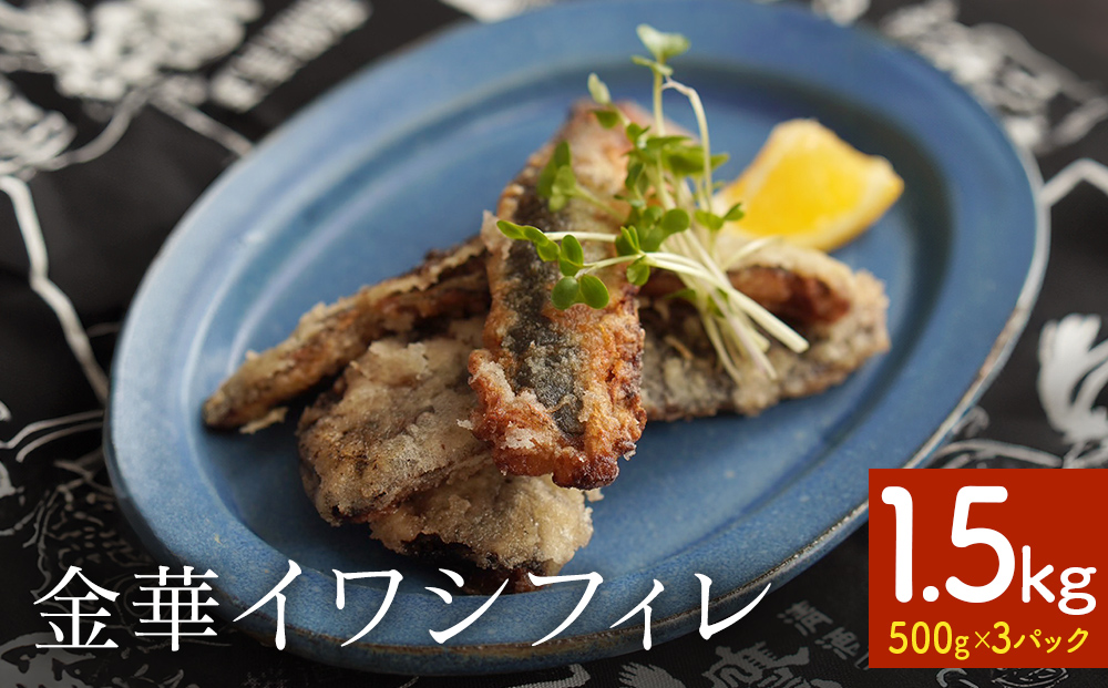訳あり 金華 イワシ フィレ 1.5kg ( 500g × 3P ) 宮城県産 いわし 鰯 フィーレ 冷凍 魚 青魚 切身 わけあり 規格外 ご家庭用 国産 鰯フィレ イワシフィーレ 切り身 バラバラ冷凍 宮城県 石巻市