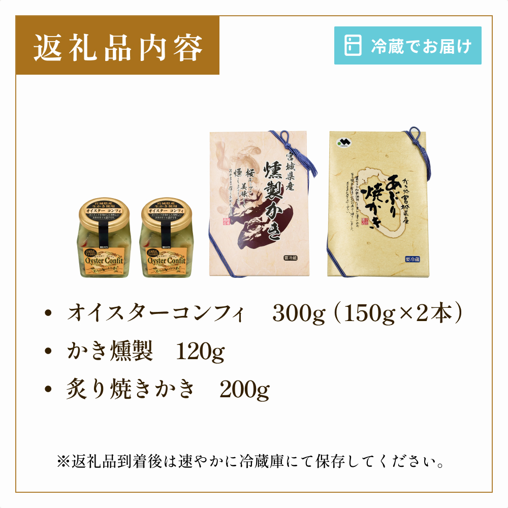 おつまみ牡蠣セット 3種 コンフィ 燻製 炙りカキ オイスター おつまみ 酒の肴 ご飯のお供 海鮮 魚介 貝