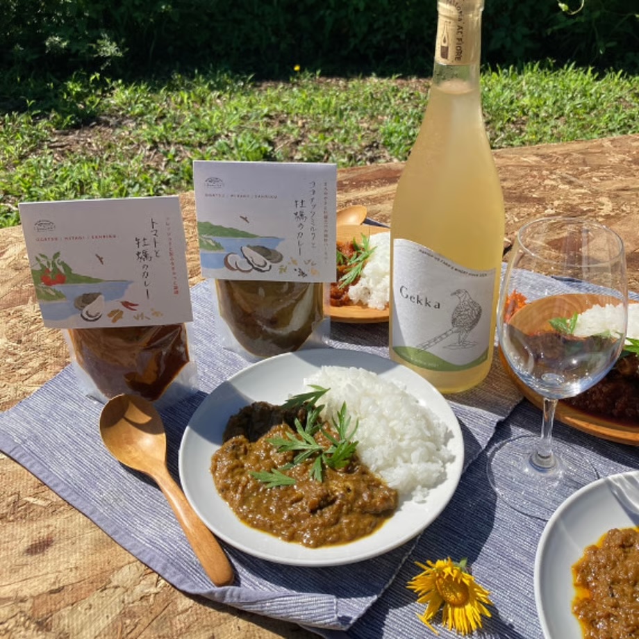 カレー パスタソース ギフトセット ココナッツミルクと牡蠣のカレー トマトと牡蠣のカレー 水蛸とトマトのラグーソース 無添加 レトルトカレー レトルト カレーライス パスタ スパイス 牡蠣 ココナッツ タコ トマト セット モリウミアス 宮城県 石巻市