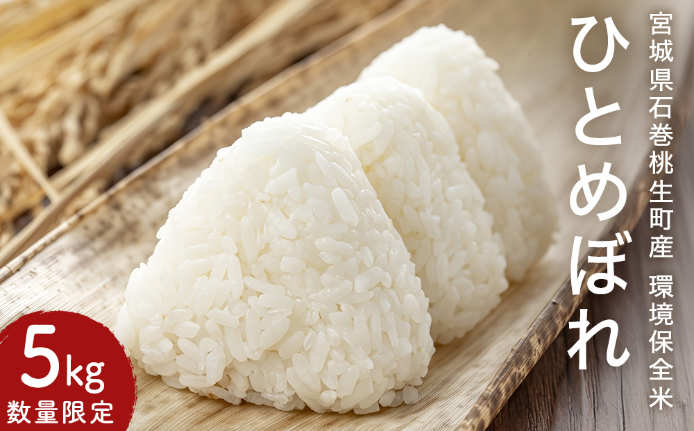 米 新米 ひとめぼれ 環境保全米 5kg お米 ご飯 こめ コメ おこめ ヒトメボレ 宮城県 石巻市 桃生町産