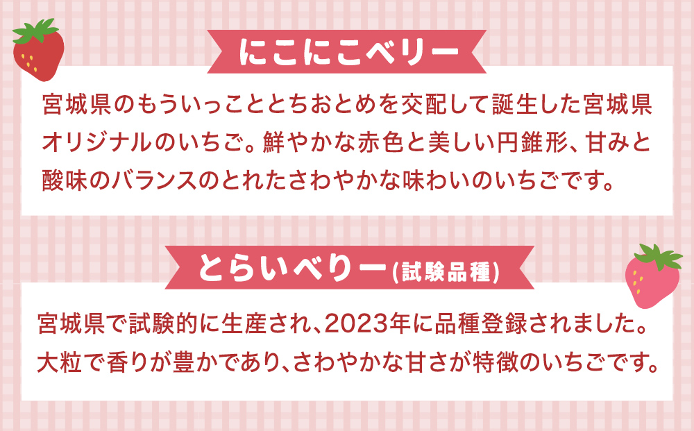 【2026年1月中旬発送開始】 いちご とちおとめ 恋みのり にこにこベリー とらいべりー 280g × 4  平パック 苺 イチゴ フルーツ 果物 ストロベリー ベリー デザート 甘み 酸味 宮城県 石巻市