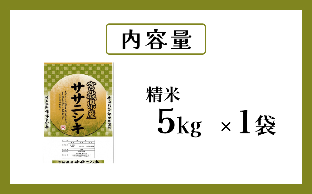 米 令和7年産 ササニシキ 精米 5kg お米 ごはん ご飯 飯 5キロ 単一銘柄米 主食 こめ コメ 家庭用 美味しい ブランド米 あっさり 食感 ささにしき おにぎり おかゆ 送料無料 宮城県 石巻 石巻市 防災減災