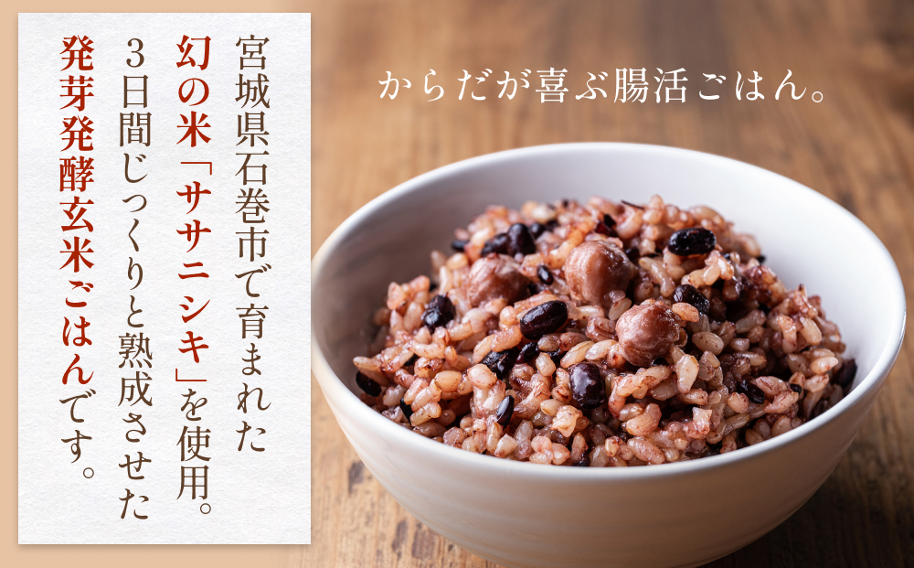 【常温】3日熟成発芽発酵玄米ご飯パック 30食 幻の米@石巻産ササニシキごはん