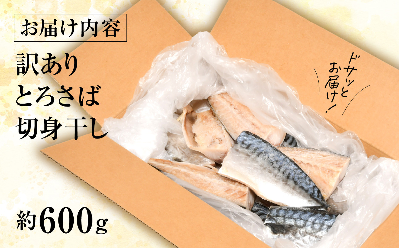 訳あり とろ さば切身 干し 約 600g (10切前後 )  冷凍 ノルウェー産 【 訳アリ 規格外 不揃い 傷もの 熟成 ひもの 魚 鯖 さば サバ 魚介 海産物  塩竈市 宮城県 間宮商店】| mm00014