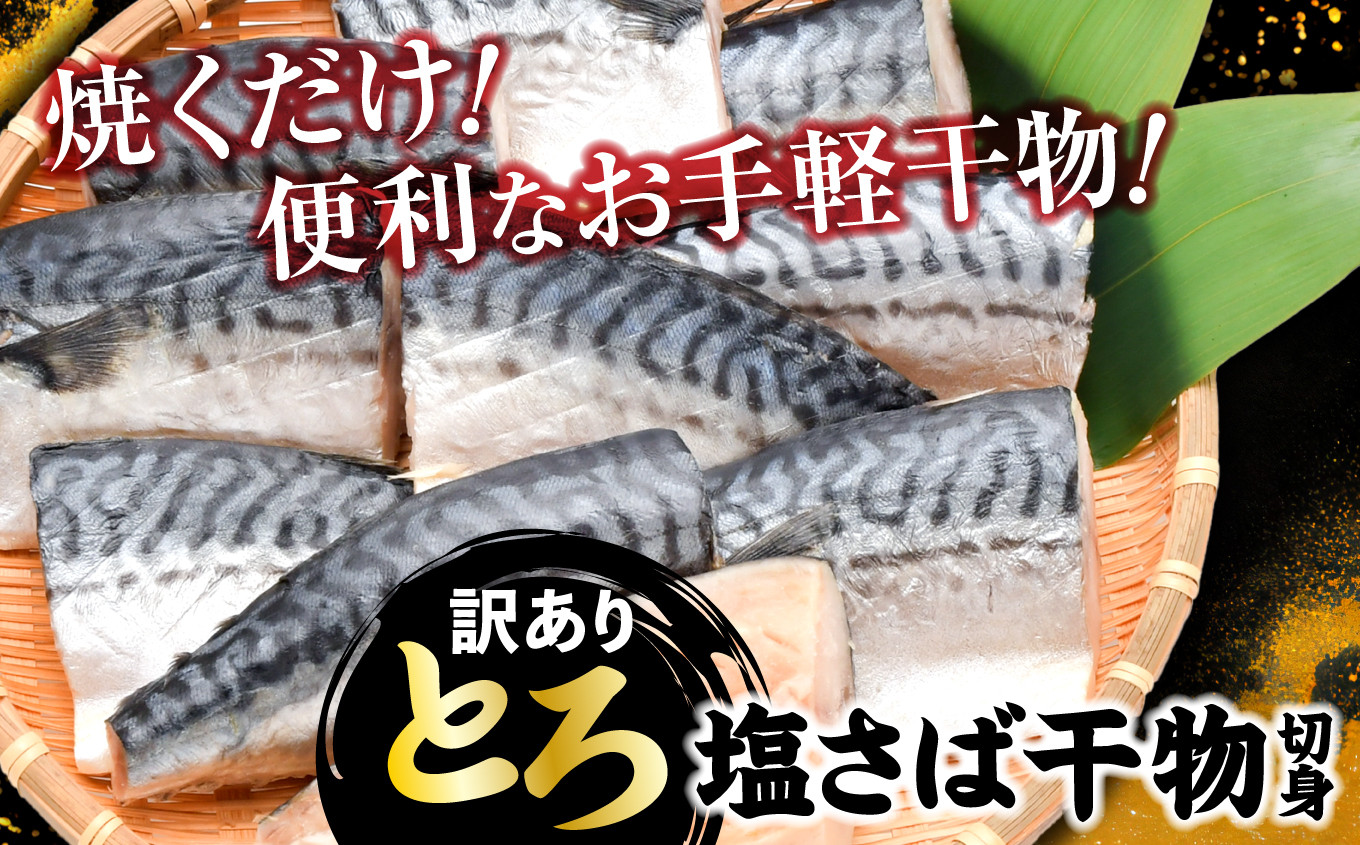 訳あり とろ さば切身 干し 約 1.2kg (25切前後 )  冷凍 ノルウェー産 【 訳アリ 規格外 不揃い 傷もの 熟成 ひもの 魚 鯖 さば サバ 魚介 海産物  塩竈市 宮城県 間宮商店】| mm00014