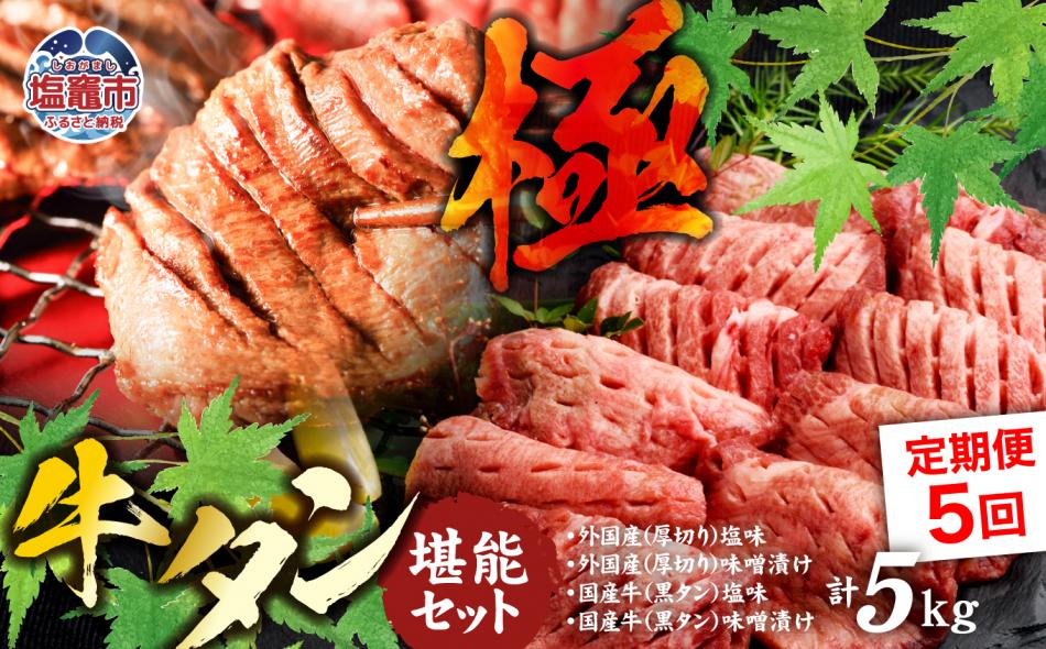 定期便 本場牛タン堪能贅沢セット・極（全5回）　 4975520