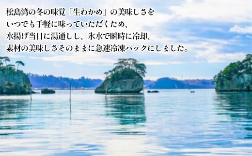 松島湾産 湯通し 冷凍 わかめ 一口カット 500g×2個　 5831766