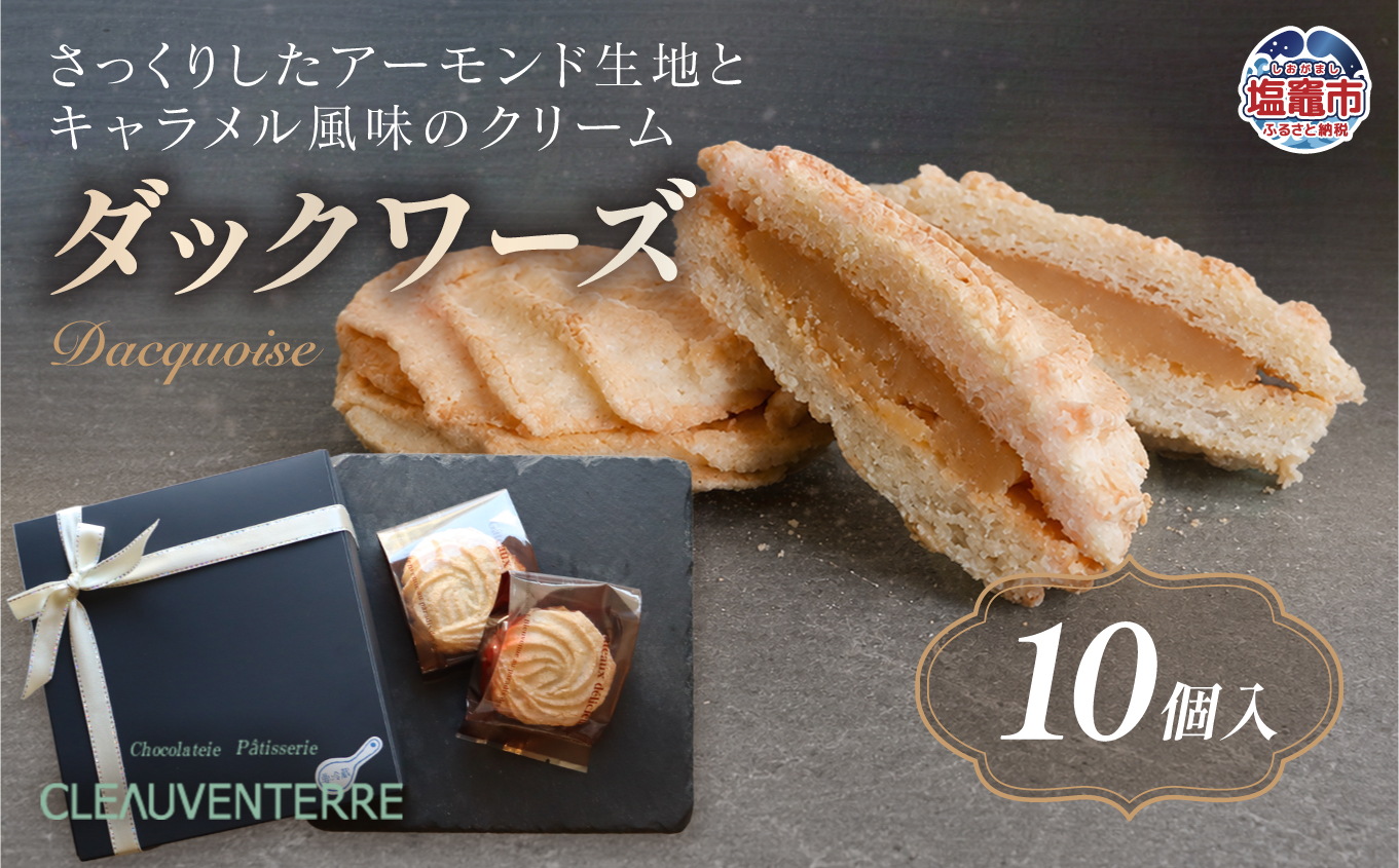 ダックワーズ 10個入り | チョコレート ショコラ スイーツ 洋菓子 お菓子 ギフト 贈答用 プレゼント 人気 お取り寄せ 本格派 濃厚 上質 高級感 ご褒美スイーツ 塩竈市 塩釜市 チョコレート工房クレオバンテール | cv00004-10