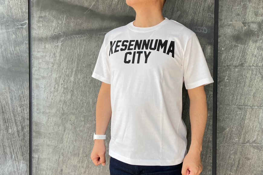 Tシャツ 気仙沼 KESENNUMA CITY Tシャツ Mサイズ ホワイト 1枚 [愛隣オフセット印刷社 宮城県 気仙沼市 20563764] ご当地Tシャツ メンズ レディス 半袖 お土産 