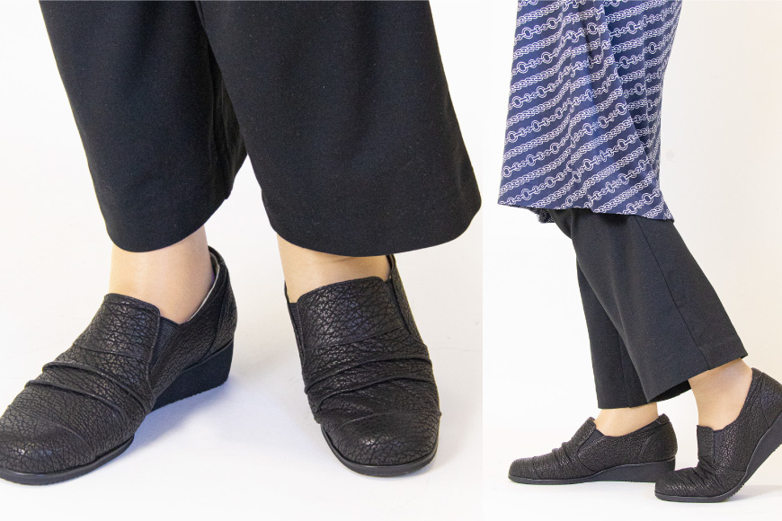 ラクかるシャークツ シューズタイプ 24 5cm 黒色 靴 レディース サメ革 婦人靴 たかはしきもの工房 宮城県 気仙沼市 Jalふるさと納税 Jalのマイルがたまるふるさと納税サイト