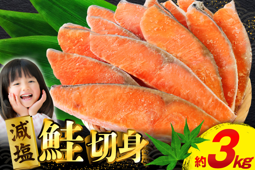 訳あり 無添加 減塩 塩銀鮭 切身 総重量 3kg [足利本店 宮城県 気仙沼市 20565551] 魚 魚介類 サーモン 鮭 海鮮 魚介 甘塩味 塩分控えめ さけ サケ 鮭切身 シャケ 切り身 銀鮭切り身 簡易包装 規格外 不揃い 家庭用 冷凍