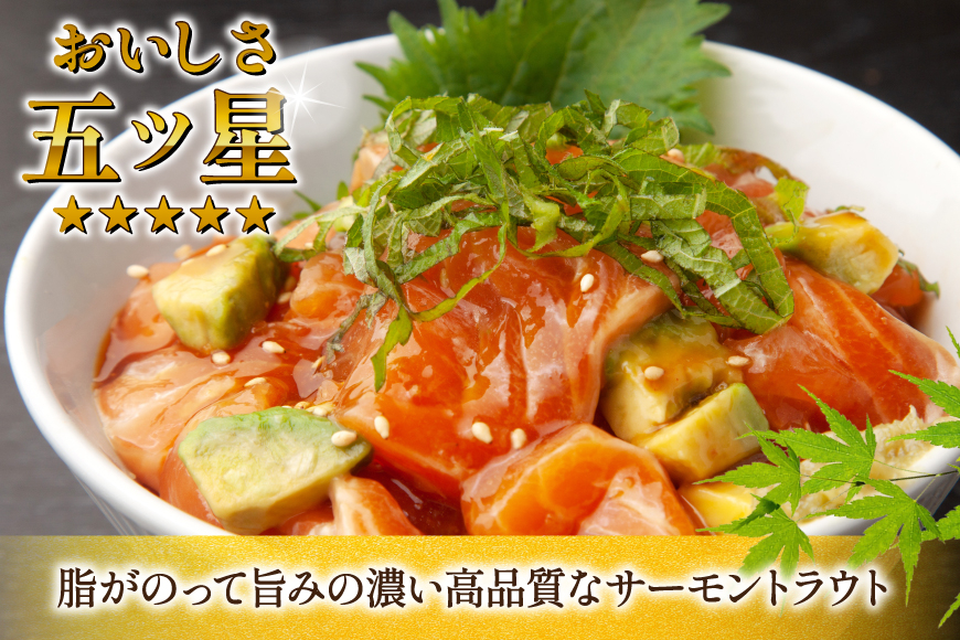 FIVE STAR ブランド 訳あり サーモン トラウト 漬け 総重量 1kg 100g×10p [カネダイ 宮城県 気仙沼市 20565453] 魚 魚介類 刺身 小分け 冷凍 鮭 さけ 海鮮 切り落とし 生食用 真空パック さけ サケ 食品 生食 サーモン 漬け丼 手巻き寿司 丼 海鮮丼 個包装