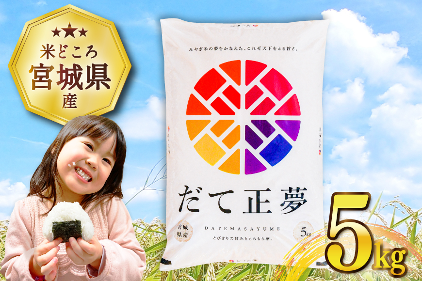 米 宮城県産 だて正夢 5kg [気仙沼米穀商業協同組合 宮城県 気仙沼市 20565768] 一等米 ブランド米 白米 精米 ご飯 ごはん コメ こめ 小分け 家庭用