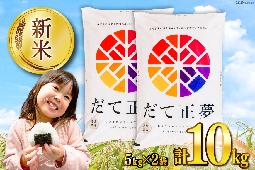 米 宮城県産 だて正夢 10kg (5kg×2袋) [気仙沼米穀商業協同組合 宮城県 気仙沼市 20564672] 一等米 ブランド米 白米 精米 ご飯 ごはん コメ こめ 小分け 家庭用