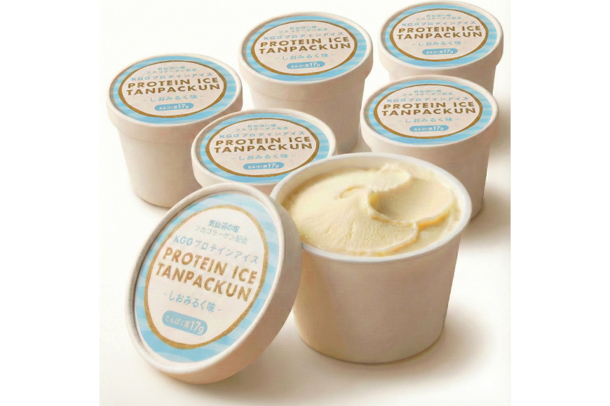 プロテインアイス あいすたんぱっくん しおみるく味 100ml × 12個 [KESENNUMA GOOD GOODS 宮城県 気仙沼市 20565966] アイス プロテイン 高タンパク コラーゲン 濃厚 塩 ミルク スイーツ デザート