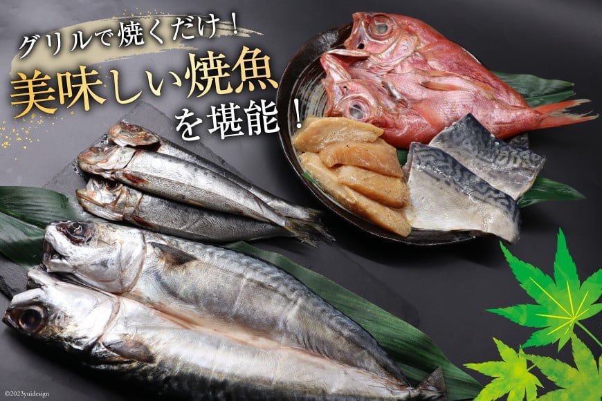 三陸焼物セットB 5種 金目鯛 一夜干し & 鯖 塩麹漬 & めかじき 味噌漬 & いわし 丸干し & さば 一夜干し [ひまわり食品 宮城県 気仙沼市 20565490] 魚 魚介類 干物 漬魚 切り身 惣菜 詰め合わせ 冷凍