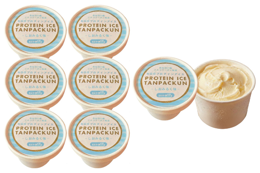 プロテインアイス あいすたんぱっくん しおみるく味 100ml × 6個 [KESENNUMA GOOD GOODS 宮城県 気仙沼市 20565965] アイス プロテイン 高タンパク コラーゲン 濃厚 塩 ミルク スイーツ デザート