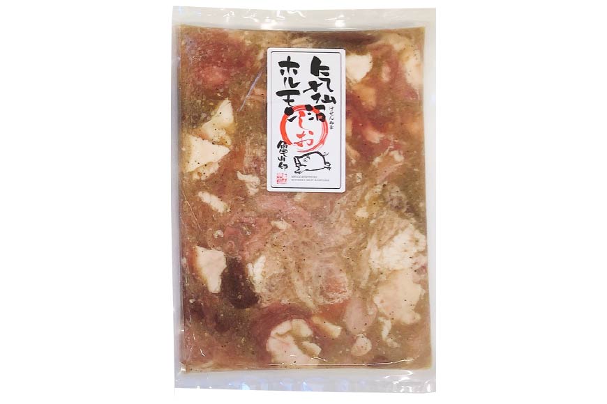 亀山印 気仙沼ホルモン しお味 500g×2 [気仙沼市物産振興協会 宮城県 気仙沼市 20563664] 豚 生モツ 焼肉 冷凍