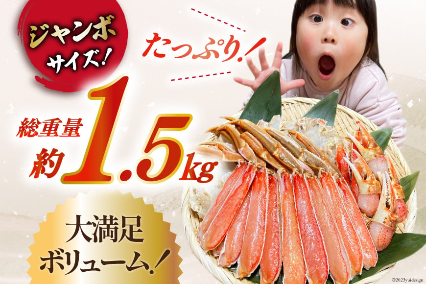 【年内配送 12/15まで受付】カット済 ずわいがに むき身セット 総重量1.5kg(750g×2p) かにしゃぶ かに鍋 正味重量1.2kg [カネダイ 宮城県 気仙沼市 20564319] かに カニ ずわいがに ずわい 蟹 棒 魚介 海鮮 ポーション