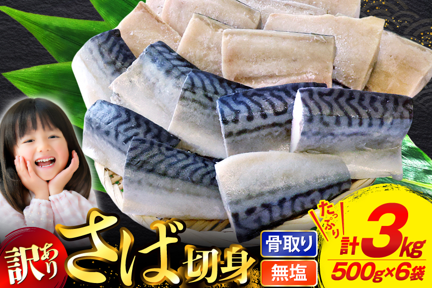 訳あり 骨取り トロ さば 切身 無添加 計3kg (500g×6p) 小分け 無塩[足利本店 宮城県 気仙沼市 20565813] さば 訳アリ 骨取 サバ 鯖 わけあり 鯖 トロサバ トロさば トロサバ