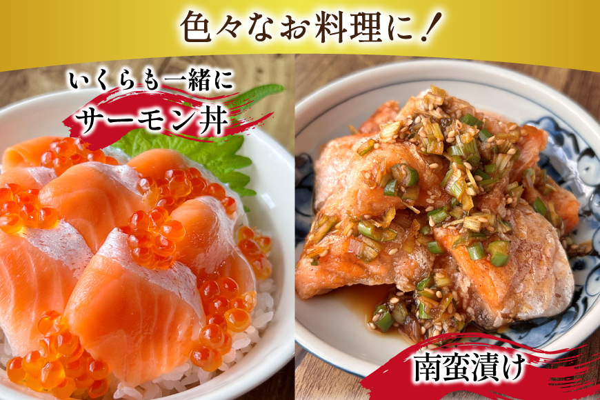 訳あり 無添加 ノルウェー産 アトランティックサーモン 柵 生食用 総重量 1kg 3-5p入 [足利本店 宮城県 気仙沼市 20565593] サーモン さけ サケ 鮭 魚介類 鮭 お刺し身 刺し身 刺身 個包装 海鮮 海鮮丼 魚介 魚 小分け 冷凍 真空包装 ノルウェー