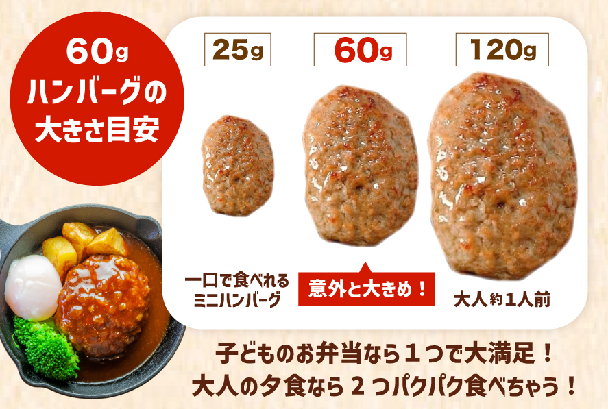 レンジで簡単 ハンバーグ 50個 総重量3kg (60g×25個入)×2袋 [オサベフーズ 宮城県 気仙沼市 20563951] 大容量 時短 簡単調理 便利 肉 お肉 弁当 惣菜 おかず 