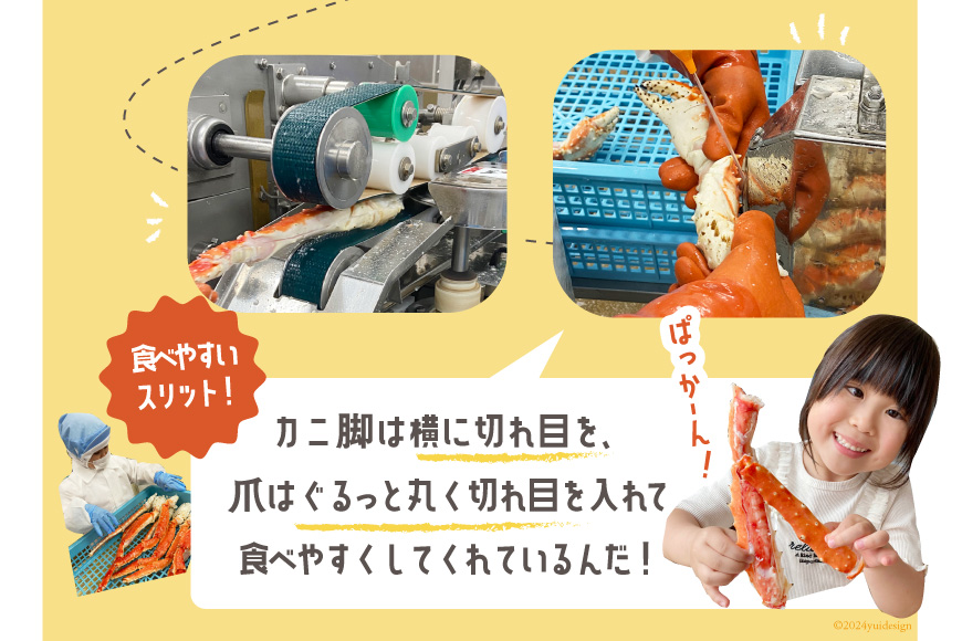 本 タラバガニ 脚 スリット入 約1.3kg 極太6Lサイズ ボイル済 [カネダイ 宮城県 気仙沼市 20564363] カニ かに 蟹 たらばがに たらば蟹 タラバ蟹 たらば タラバ ボイル 脚肉 スリット 訳あり