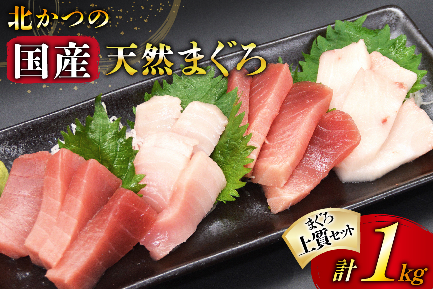 北かつのマグロ上質セット (マグロ中トロ 200g マグロ上質赤身 200g×2 メカジキ 200g びんちょう 200g）合計1kg [北かつ商事 宮城県 気仙沼市 20563511] 魚 鮪 マグロ 中トロ まぐろ 赤身 刺身 魚介 メカジキ 冷凍