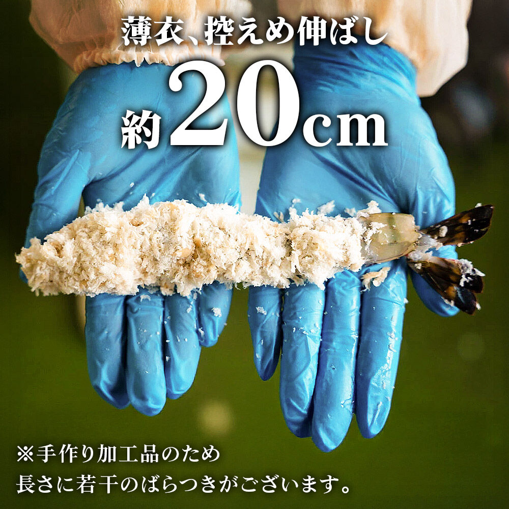 無保水！特大エビフライ10本 [エビフライ ブラックタイガー 特大 無保水 手作り 海産物 三陸 常磐沖 プレミアム センシン食品]