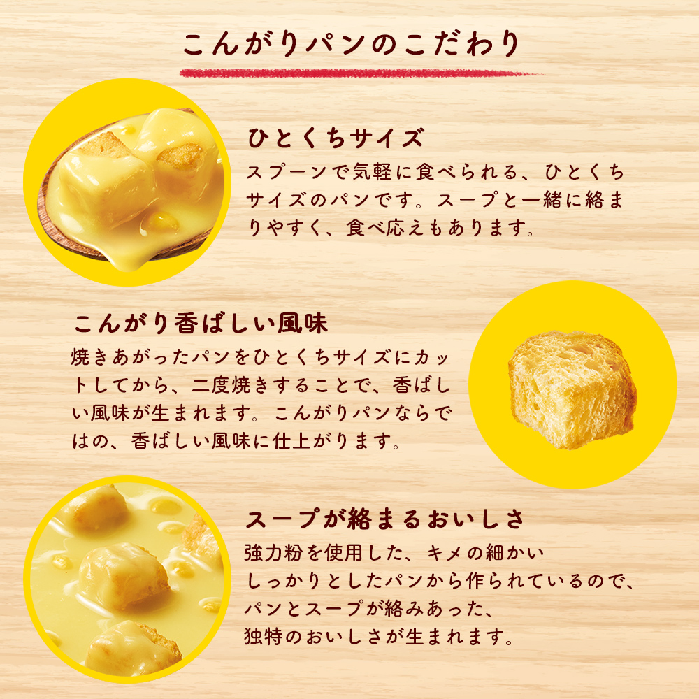 【カップ スープ】 じっくりコトコト こんがりパン シリーズ4種を定期便で計8回お届け（各6食入り4パックを8回 合計192食分）