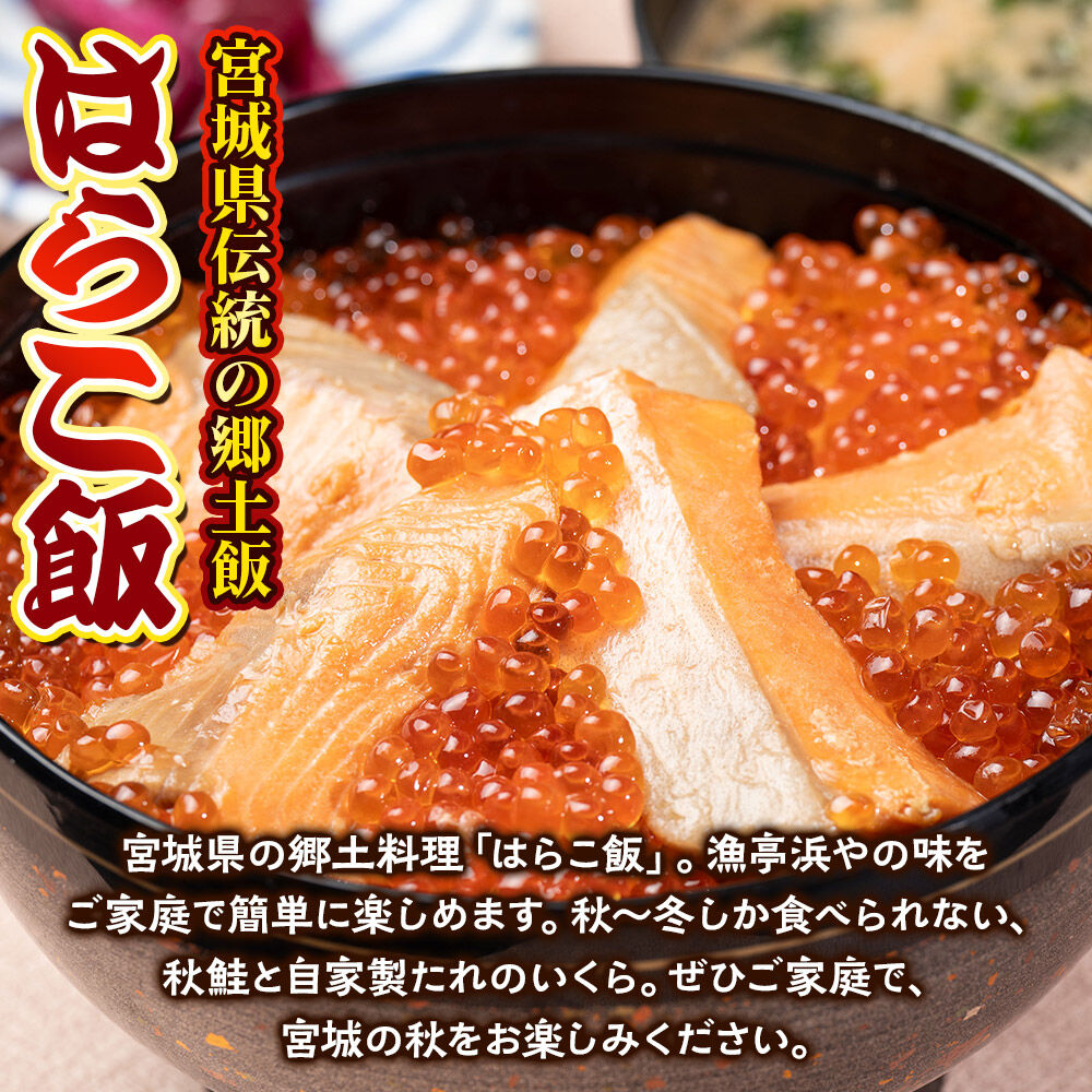 みやぎ飯【宮城県郷土料理】はらこ飯 3人前  鮭 腹子 いくら 郷土料理 漁亭 浜や 宮城県 名取市 [サーモン さーもん 宮城さーもん 鮭 秋鮭 はらこ飯 腹子 いくら レンジで簡単 郷土料理 漁亭 浜や 宮城県 名取市]