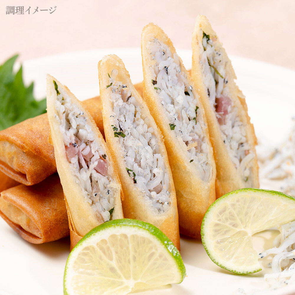閖上（ゆりあげ）しらす 春巻き（調理済み6本）冷凍 冷凍食品 惣菜 パリパリ おつまみ おかず お弁当 冷凍 中華惣菜 簡単 漁亭 浜や 宮城県 名取市 [春巻 春巻き しらす シラス 冷凍 冷凍食品 惣菜 パリパリ グルメ おつまみ おかず お弁当 冷凍 中華惣菜 簡単 漁亭 浜や 宮城県 名取市]