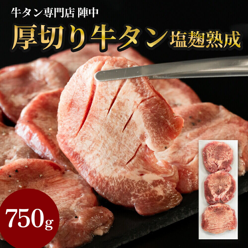 『陣中』　牛タン丸ごと一本塩麹熟成 750g 仙台 牛たん屋 [仙台名物 肉料理 ディナー おつまみ お酒のお供 豪華 ごちそう 牛肉 焼肉]