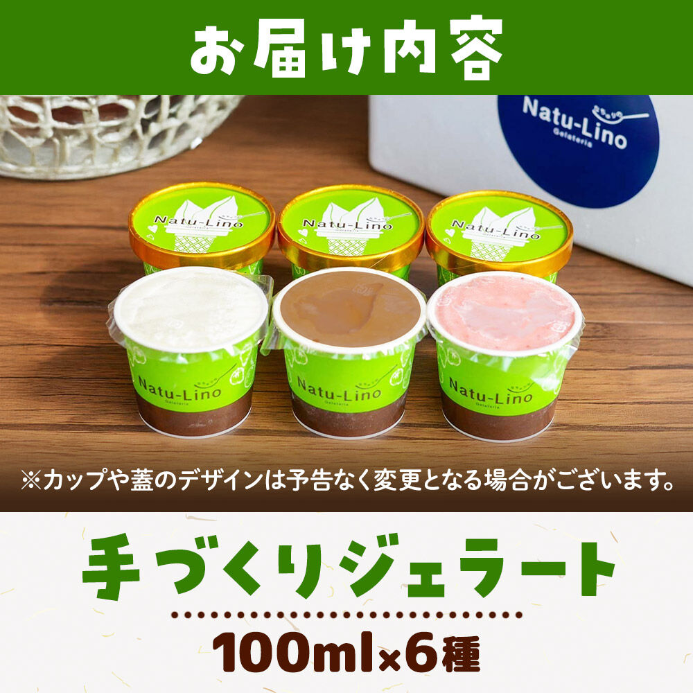 ナチュリノ自慢の手づくりジェラート 6種 自然派 人気店 Gelateria Natu-Lino natulino [ジェラート アイスクリーム スイーツ フルーツ カップ]