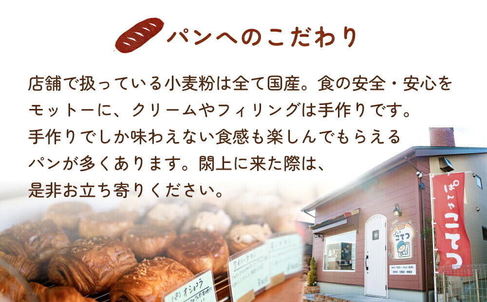 【定期便8ヶ月】名取 閖上のぱんやこてつ 手作り 国産小麦のハード系パンセット 8枚カットしてお届け