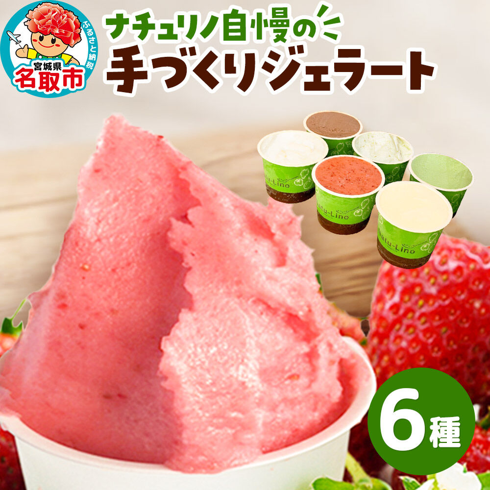 ナチュリノ自慢の手づくりジェラート 6種 自然派 人気店 Gelateria Natu-Lino natulino [ジェラート アイスクリーム スイーツ フルーツ カップ]