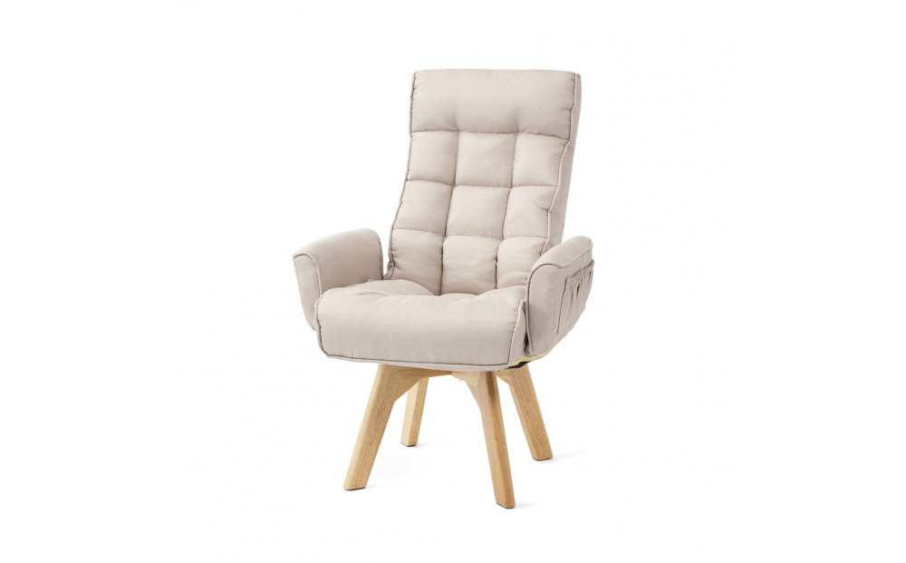 イス 回転ファブリックチェア FACN-KH アイボリー