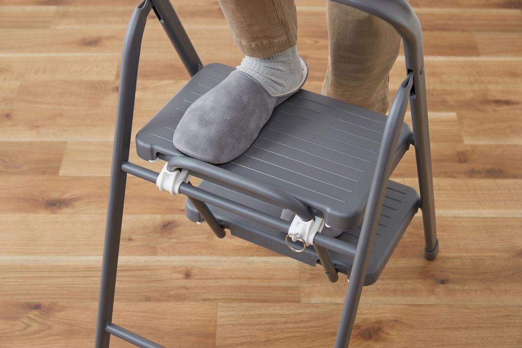 折りたたみステップ２段  OSU-2R ダークグレー