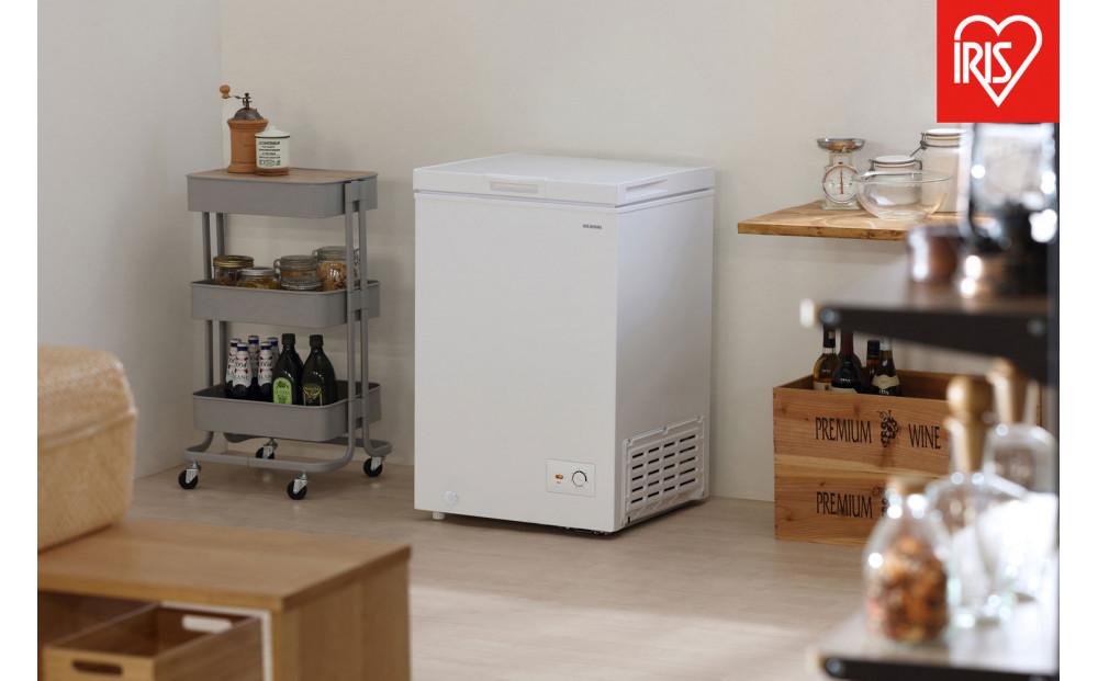冷凍庫 上開き式冷凍庫 100L セカンド冷凍庫 アイリスオーヤマ 家電 キッチン家電 電化製品 上開き ICSD-10C-W ホワイト