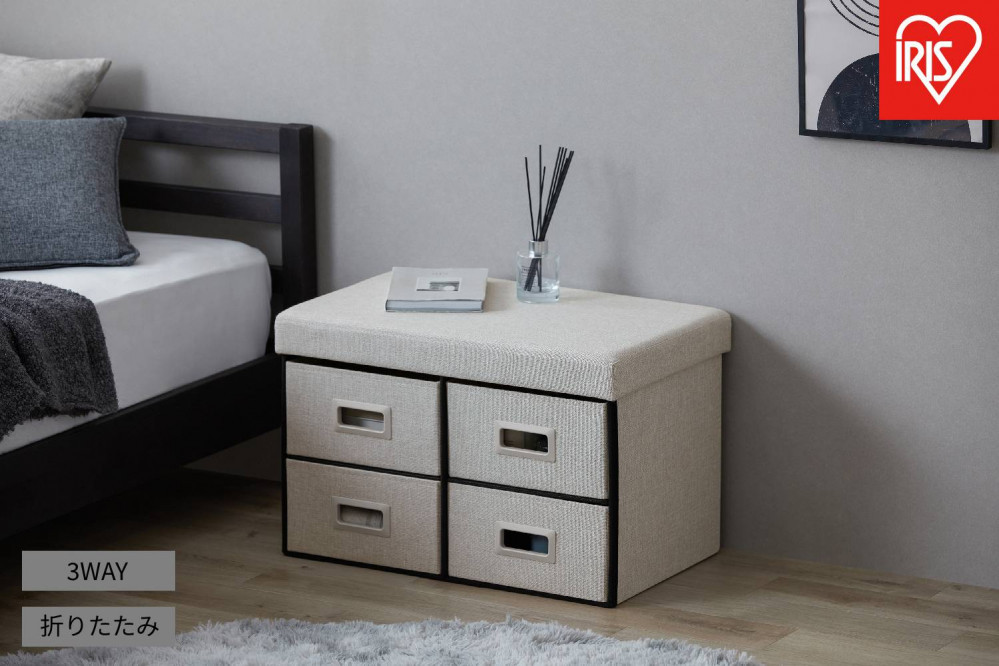 ３ＷＡＹ引き出し収納ボックス 引き出し４つタイプ SST4H-60 グレー