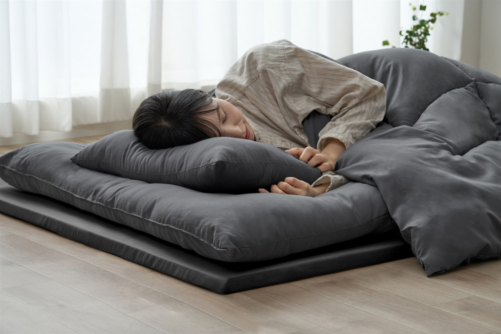 マットレス付き布団５点セット KFS-M5RS ダークグレー