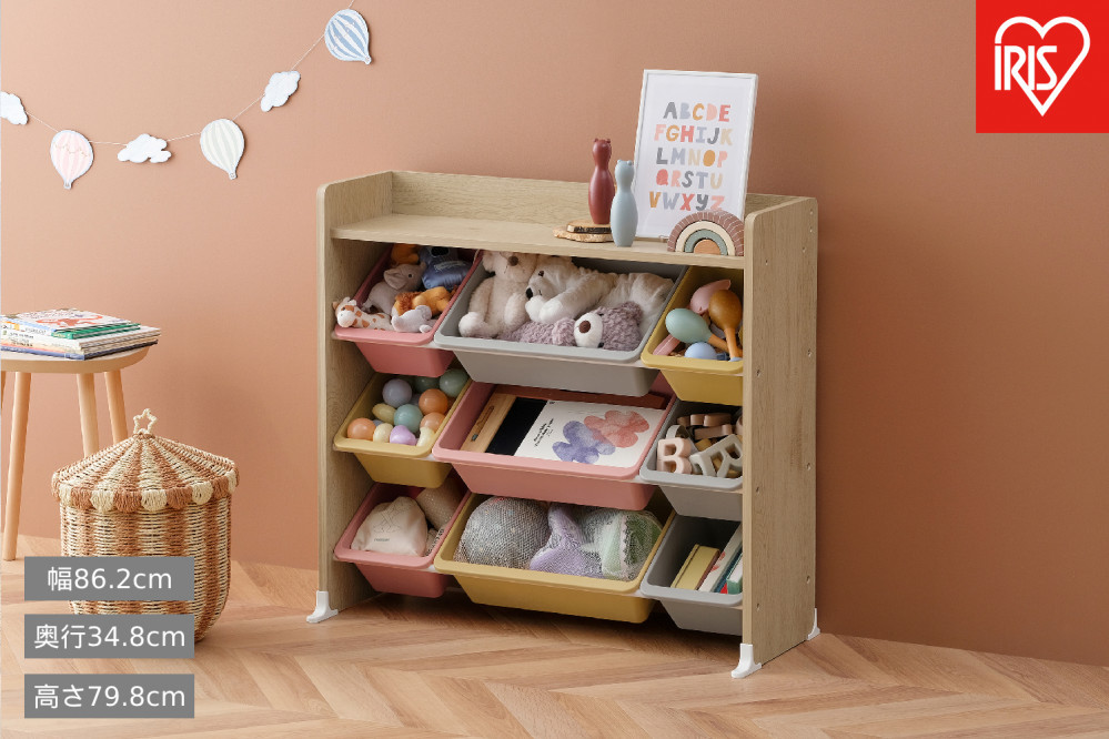天板付きキッズトイハウスラック TKTHR-39R ナチュラル