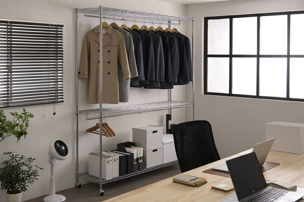 メタルシェルフワードローブ２段タイプ SEW2-1821BC