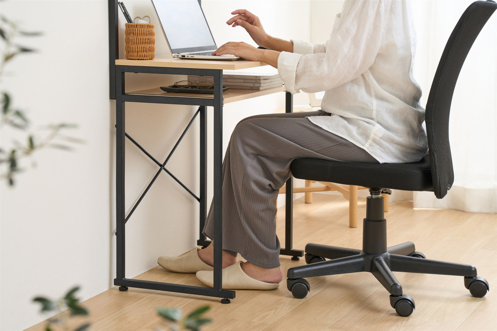 タワー型デスク TDK-6042R ナチュラル/ブラック