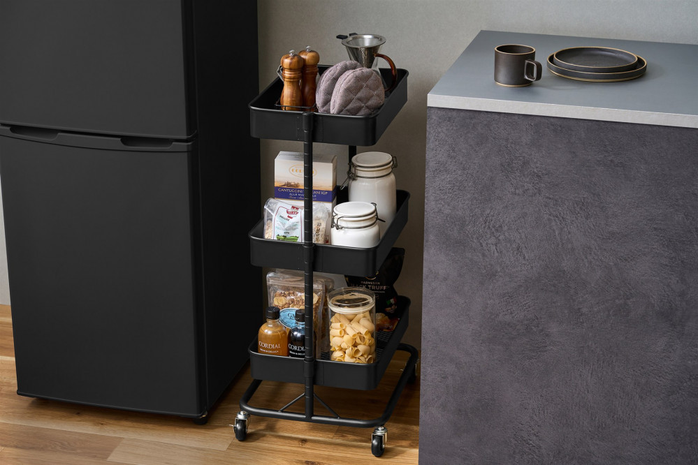 キッチンワゴン KWG-HAR ブラック