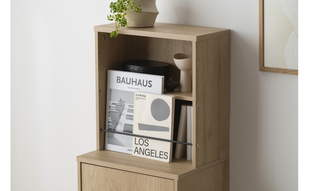 隠せる本棚 HKH-400 ナチュラル/ブラック