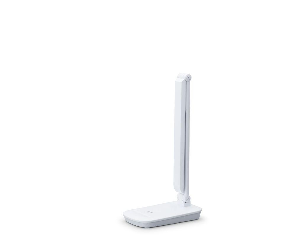LEDデスクライトQi充電シリーズ 平置きタイプ 調光　LDL-QFD-W　ホワイト 新生活 一人暮らし ひとり暮らし 就職祝い 進学祝い 合格祝い
