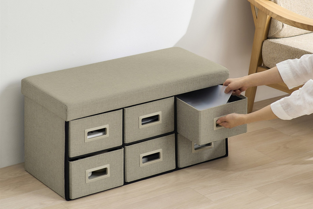 ３ＷＡＹ引き出し収納ボックス 引き出し６つタイプ SST6H-76 ブラウン